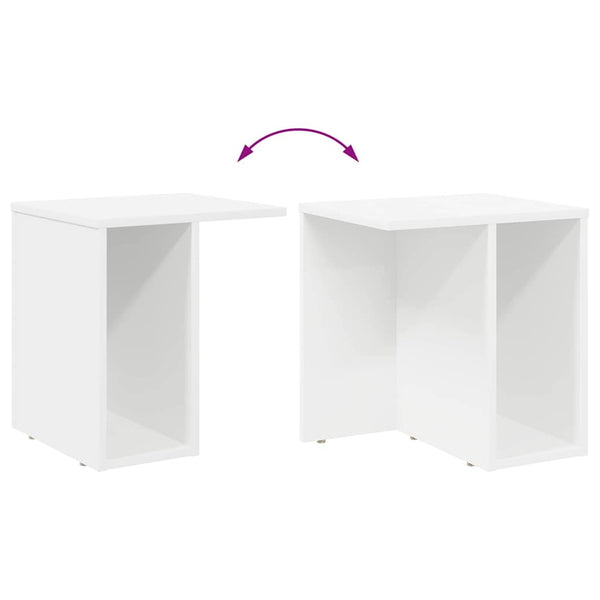 Weiße Beistelltische, 2er Set