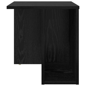 vidaXL Table d'appoint noir aspect chêne 37 x 32 x 40 cm