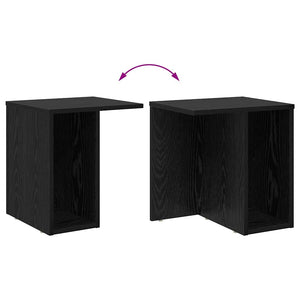 vidaXL Table d'appoint noir aspect chêne 37 x 32 x 40 cm
