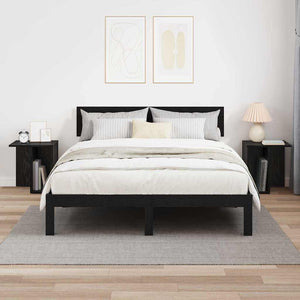 vidaXL Tables d'appoint 2 pcs Noir aspect chêne 37 x 32 x 40 cm