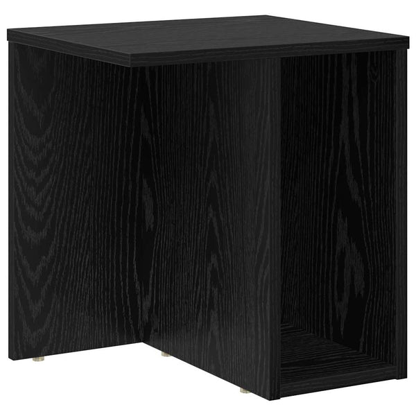 vidaXL Tables d'appoint 2 pcs Noir aspect chêne 37 x 32 x 40 cm
