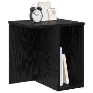 vidaXL Tables d'appoint 2 pcs Noir aspect chêne 37 x 32 x 40 cm