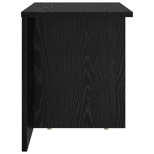 vidaXL Tables d'appoint 2 pcs Noir aspect chêne 37 x 32 x 40 cm