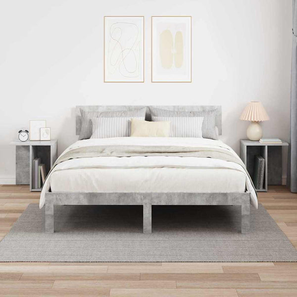 Beistelltisch 2er-Set Beton Grau