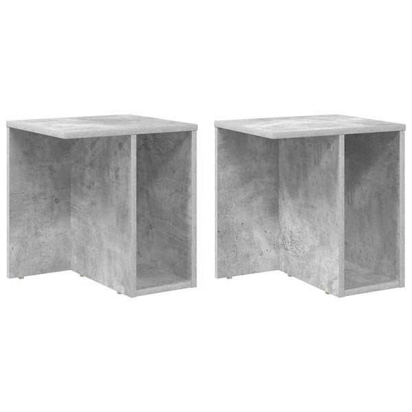 Beistelltisch 2er-Set Beton Grau