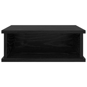 vidaXL Table de chevet Noir aspect chêne 40 x 31 x 15 cm Bois d'ingénierie