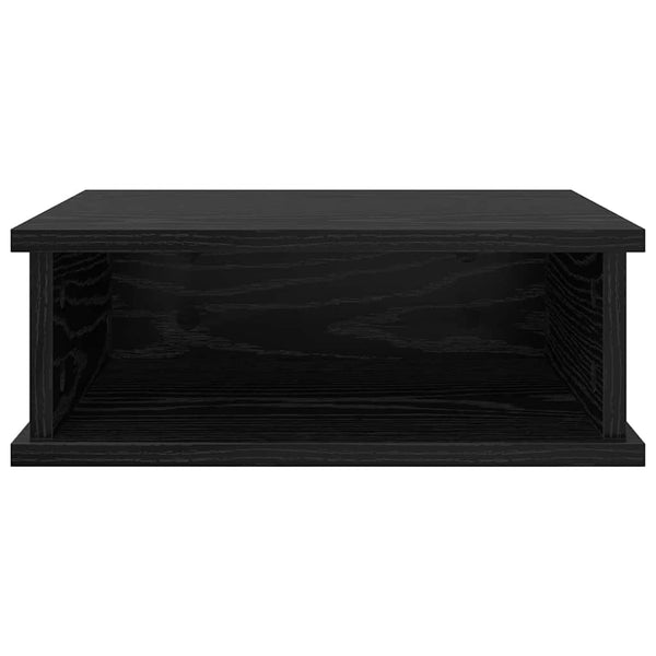 vidaXL Table de chevet Noir aspect chêne 40 x 31 x 15 cm Bois d'ingénierie