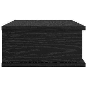 vidaXL Table de chevet Noir aspect chêne 40 x 31 x 15 cm Bois d'ingénierie