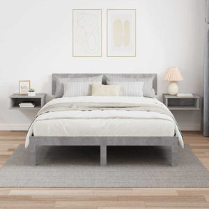 Nachttisch 2er Set Beton Grau