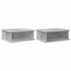 Nachttisch 2er Set Beton Grau