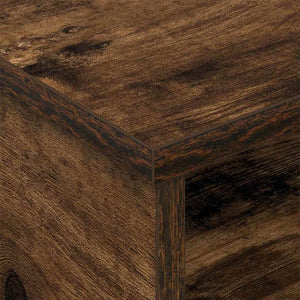 vidaXL Table de chevet chêne fumé 40 x 31 x 15 cm Bois d'ingénierie
