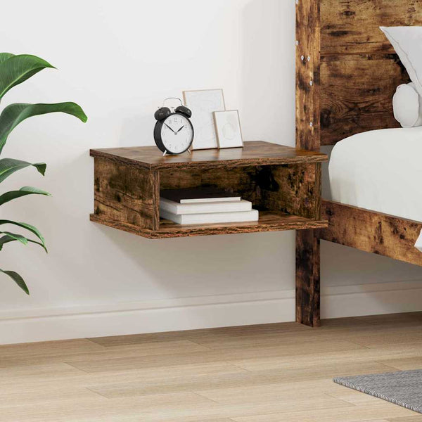 vidaXL Table de chevet chêne fumé 40 x 31 x 15 cm Bois d'ingénierie