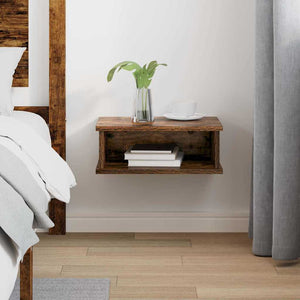 vidaXL Table de chevet chêne fumé 40 x 31 x 15 cm Bois d'ingénierie