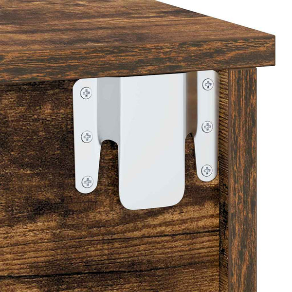 vidaXL Tables de chevet 2 pcs Chêne fumé 40 x 31 x 15 cm
