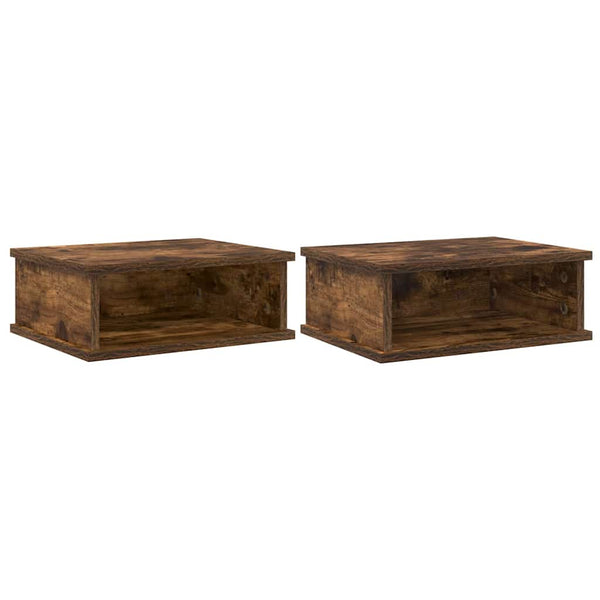 vidaXL Tables de chevet 2 pcs Chêne fumé 40 x 31 x 15 cm