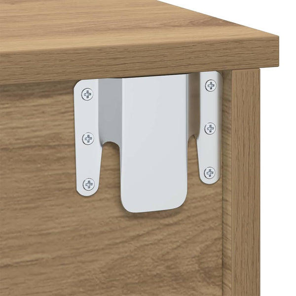 vidaXL Table de chevet 2 pcs Chêne artisan 40 x 31 x 15 cm Bois d'ingénierie