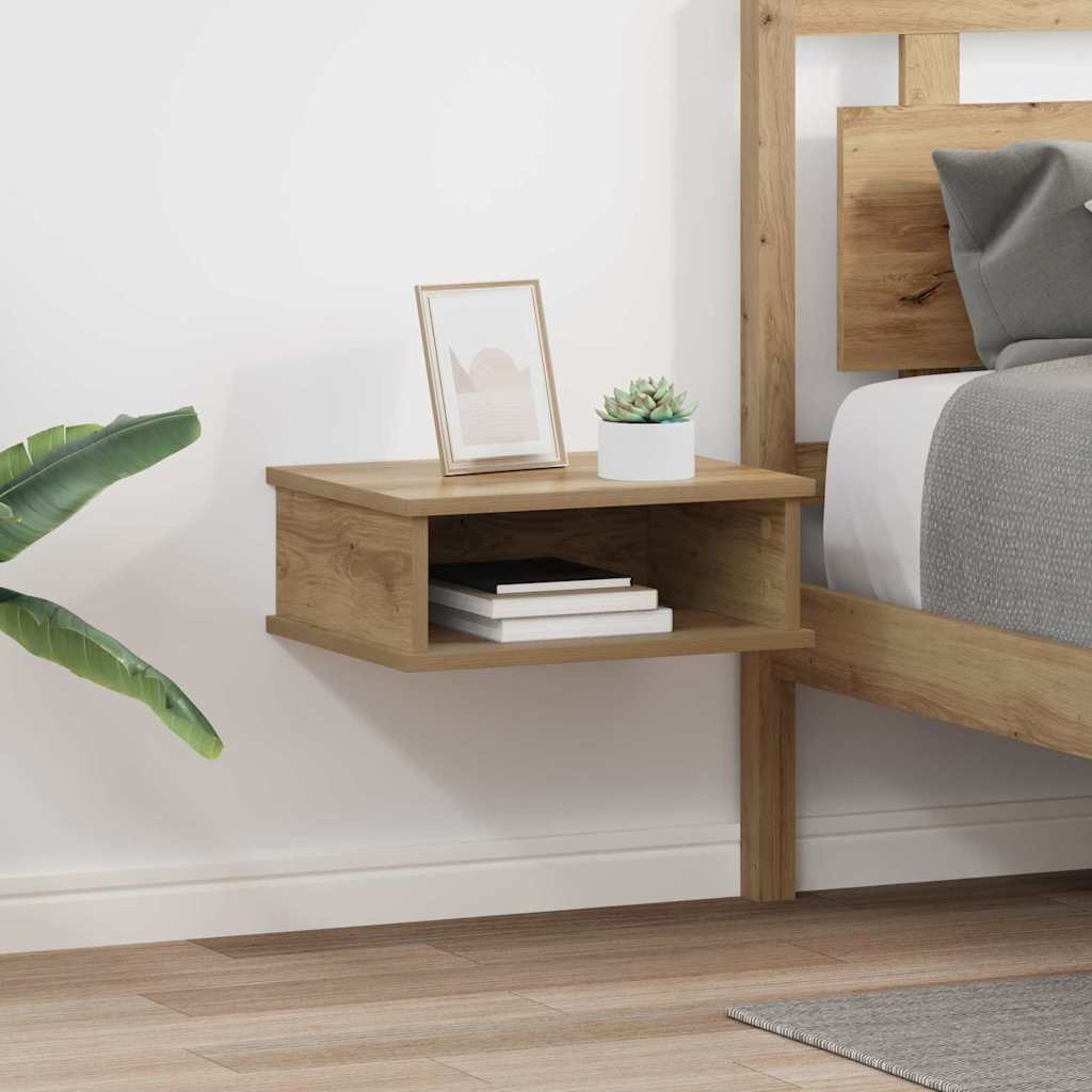 vidaXL Table de chevet 2 pcs Chêne artisan 40 x 31 x 15 cm Bois d'ingénierie