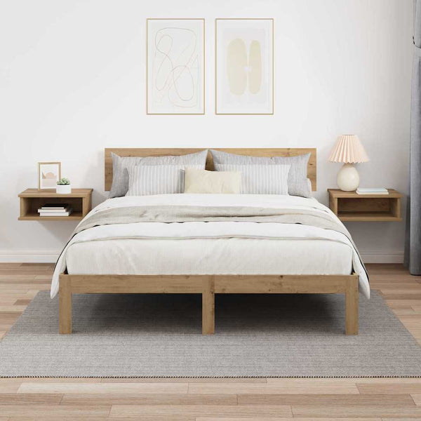 vidaXL Table de chevet 2 pcs Chêne artisan 40 x 31 x 15 cm Bois d'ingénierie