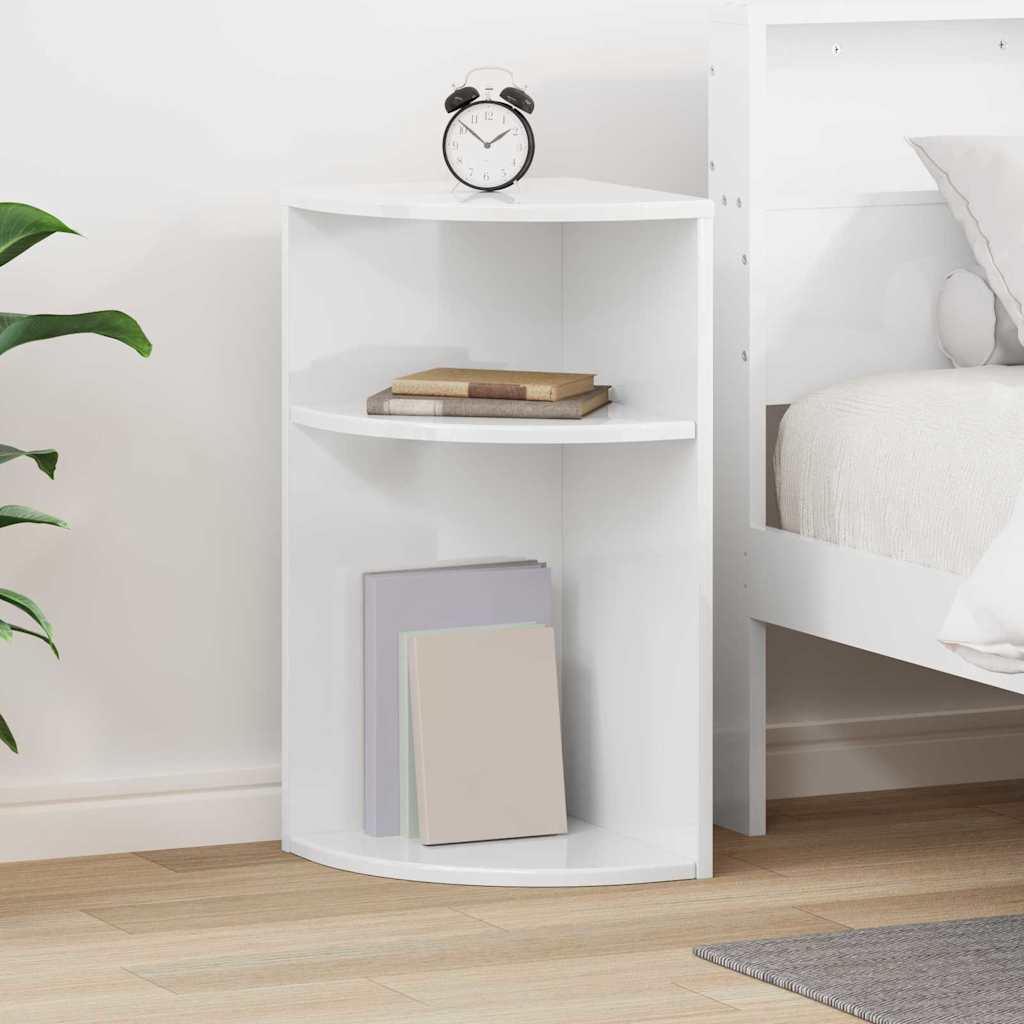 Weißer Hochglanz Beistelltisch, 60 cm hoch