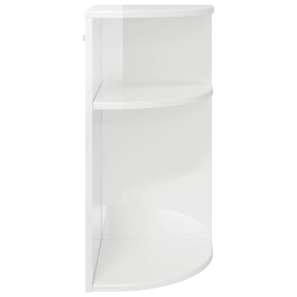 Weißer Hochglanz Beistelltisch, 60 cm hoch