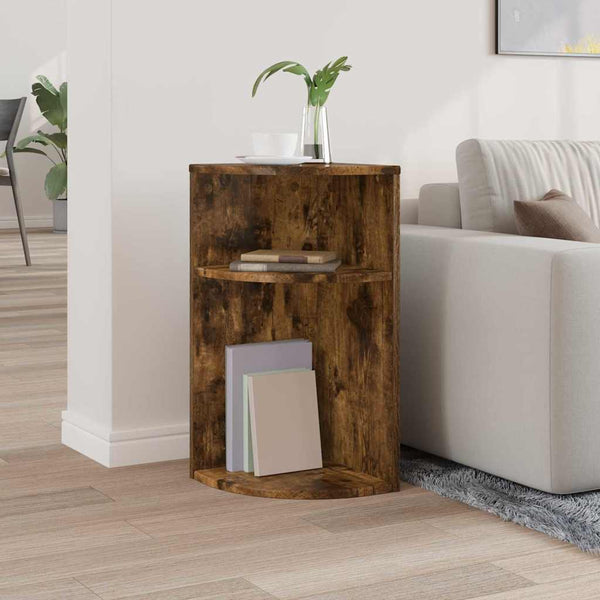 vidaXL Table d'appoint Chêne fumé 29,6 x 29,6 x 60 cm