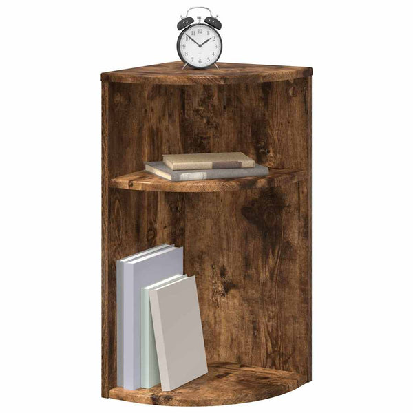 vidaXL Table d'appoint Chêne fumé 29,6 x 29,6 x 60 cm