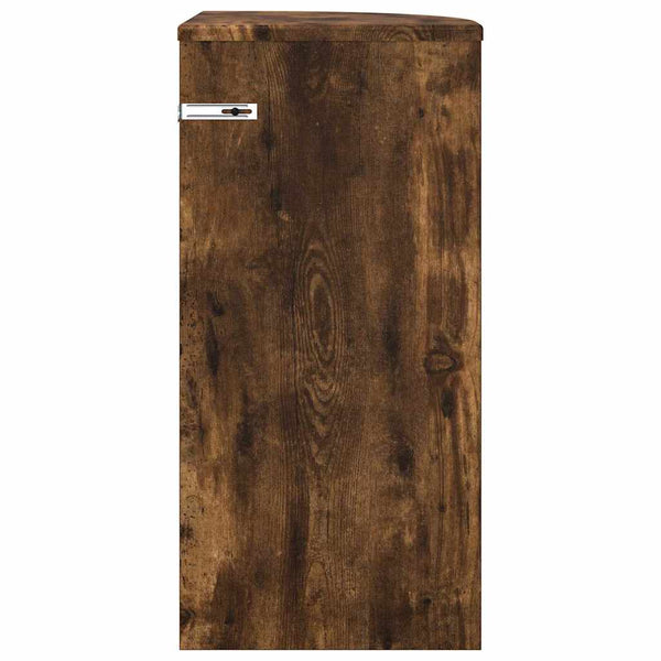 vidaXL Table d'appoint Chêne fumé 29,6 x 29,6 x 60 cm
