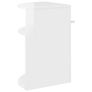 Weißer Hochglanz Beistelltisch 39,7x39,7x60cm