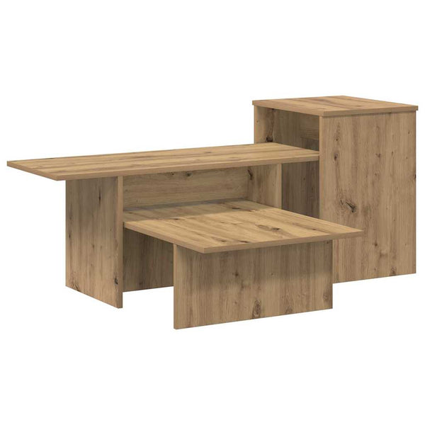 vidaXL Table console chêne Artisan 91,5 x 35 x 38,5 cm Bois d'ingénierie