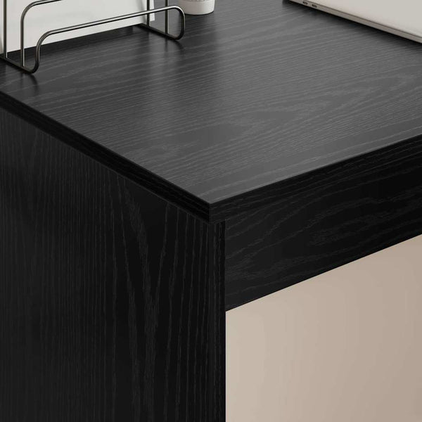 Schreibtisch Schwarz Eichenoptik 109 cm