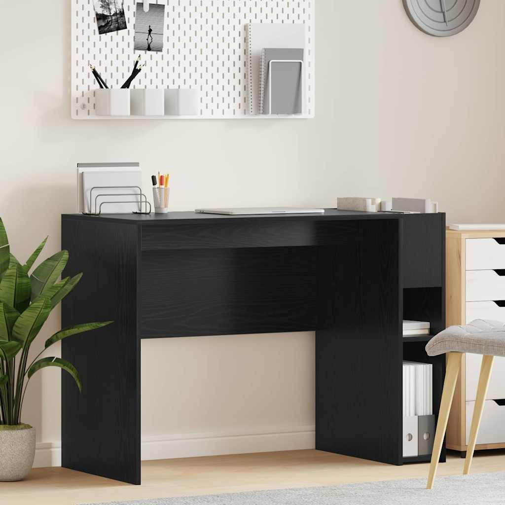Schreibtisch Schwarz Eichenoptik 109 cm
