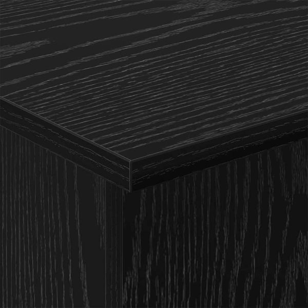 Schwarzer Beistelltisch Eichen-Optik 35,5x35x40cm