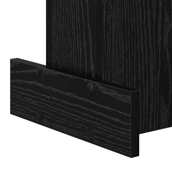 Schwarzer Beistelltisch Eichen-Optik 35,5x35x40cm