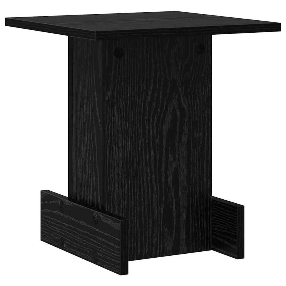 Schwarzer Beistelltisch Eichen-Optik 35,5x35x40cm
