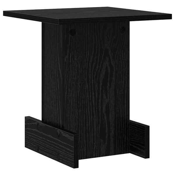 Schwarzer Beistelltisch Eichen-Optik 35,5x35x40cm
