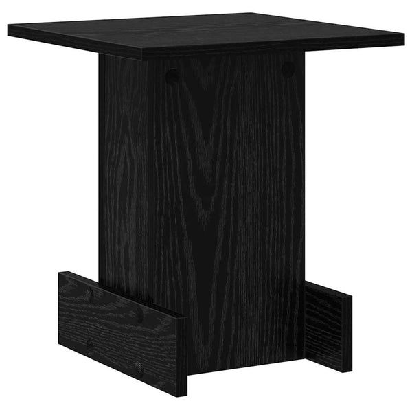 Schwarzer Beistelltisch Eichen-Optik 35,5x35x40cm