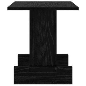 Schwarzer Beistelltisch Eichen-Optik 35,5x35x40cm