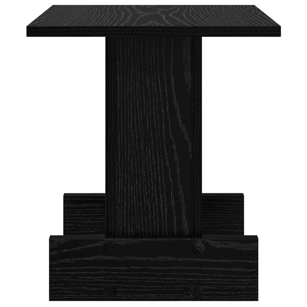 Schwarzer Beistelltisch Eichen-Optik 35,5x35x40cm