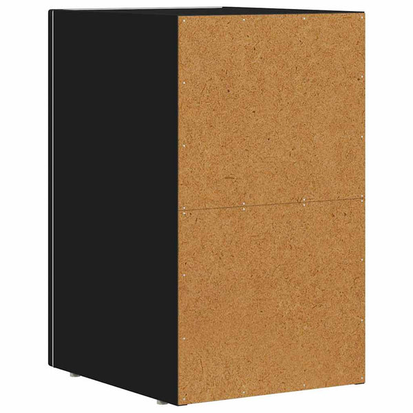 Schwarzer Nachttisch Holzwerkstoff