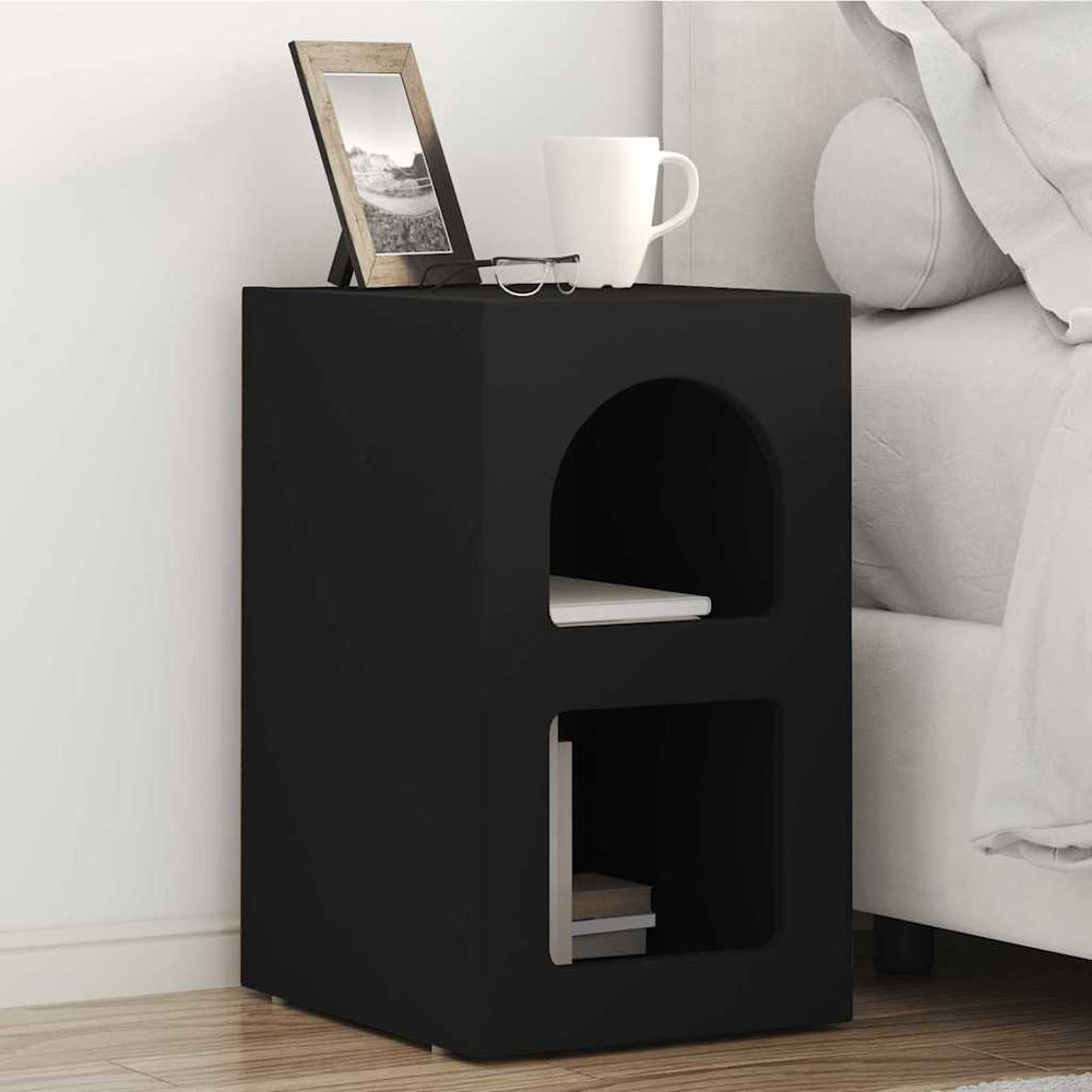 vidaXL Nightstands 2 pcs Black 29.5 x 33.5 x 50 cm Engineered Wood
