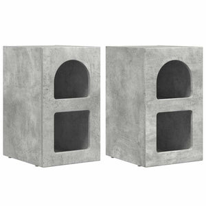 Nachttisch 2er Set Beton Grau