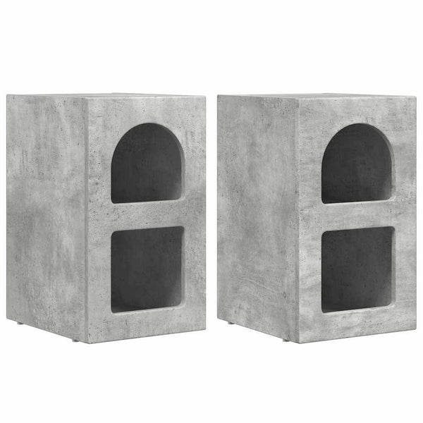 Nachttisch 2er Set Beton Grau