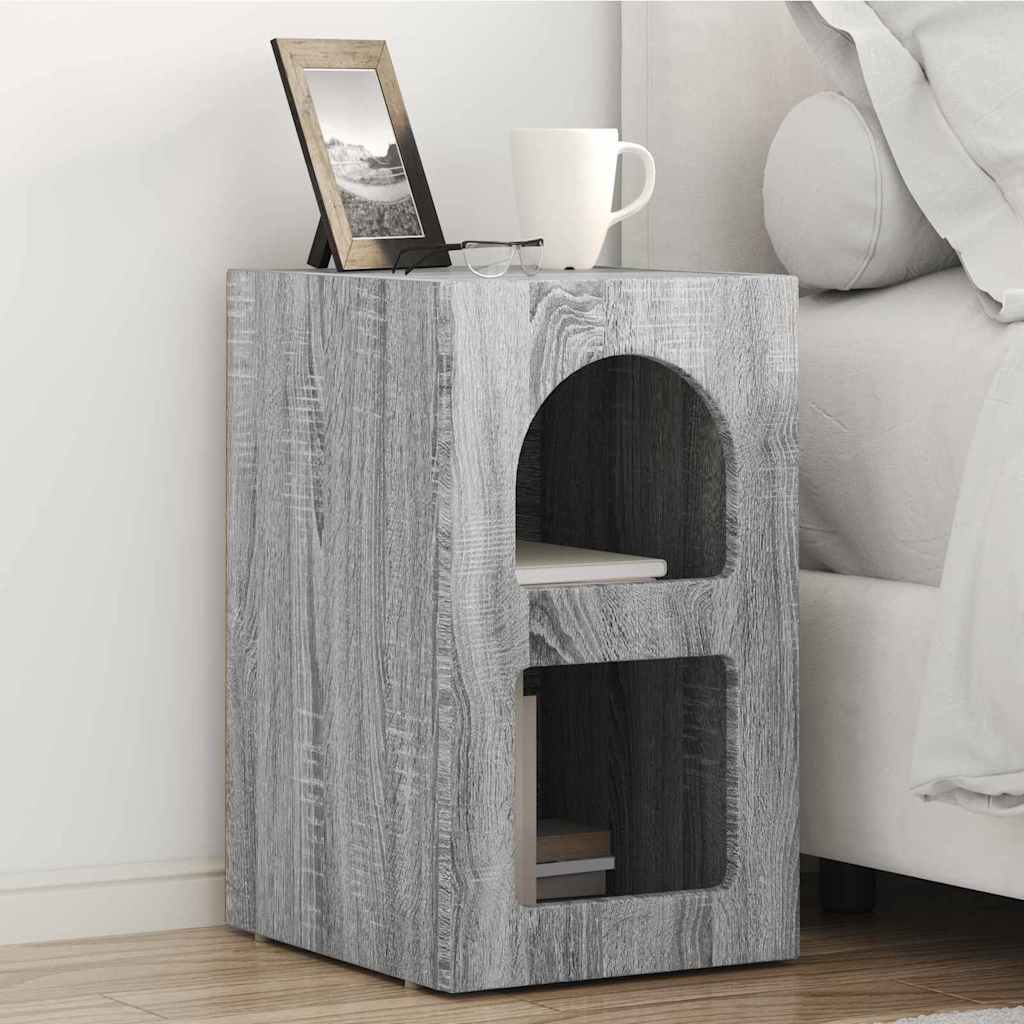 vidaXL Tables de chevet 2 pcs Chêne sonoma gris 29,5 x 33,5 x 50 cm