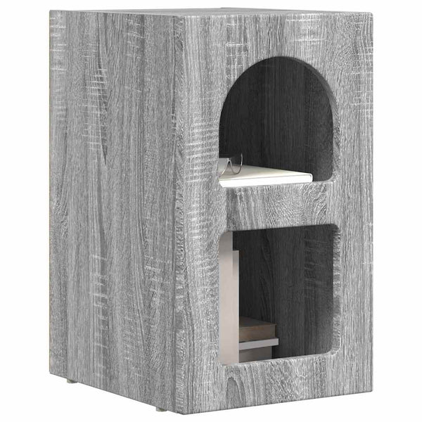 vidaXL Tables de chevet 2 pcs Chêne sonoma gris 29,5 x 33,5 x 50 cm