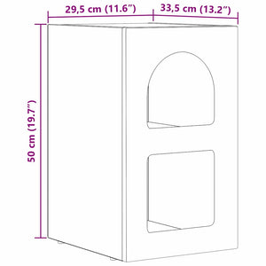 vidaXL Tables de chevet 2 pcs Chêne sonoma gris 29,5 x 33,5 x 50 cm