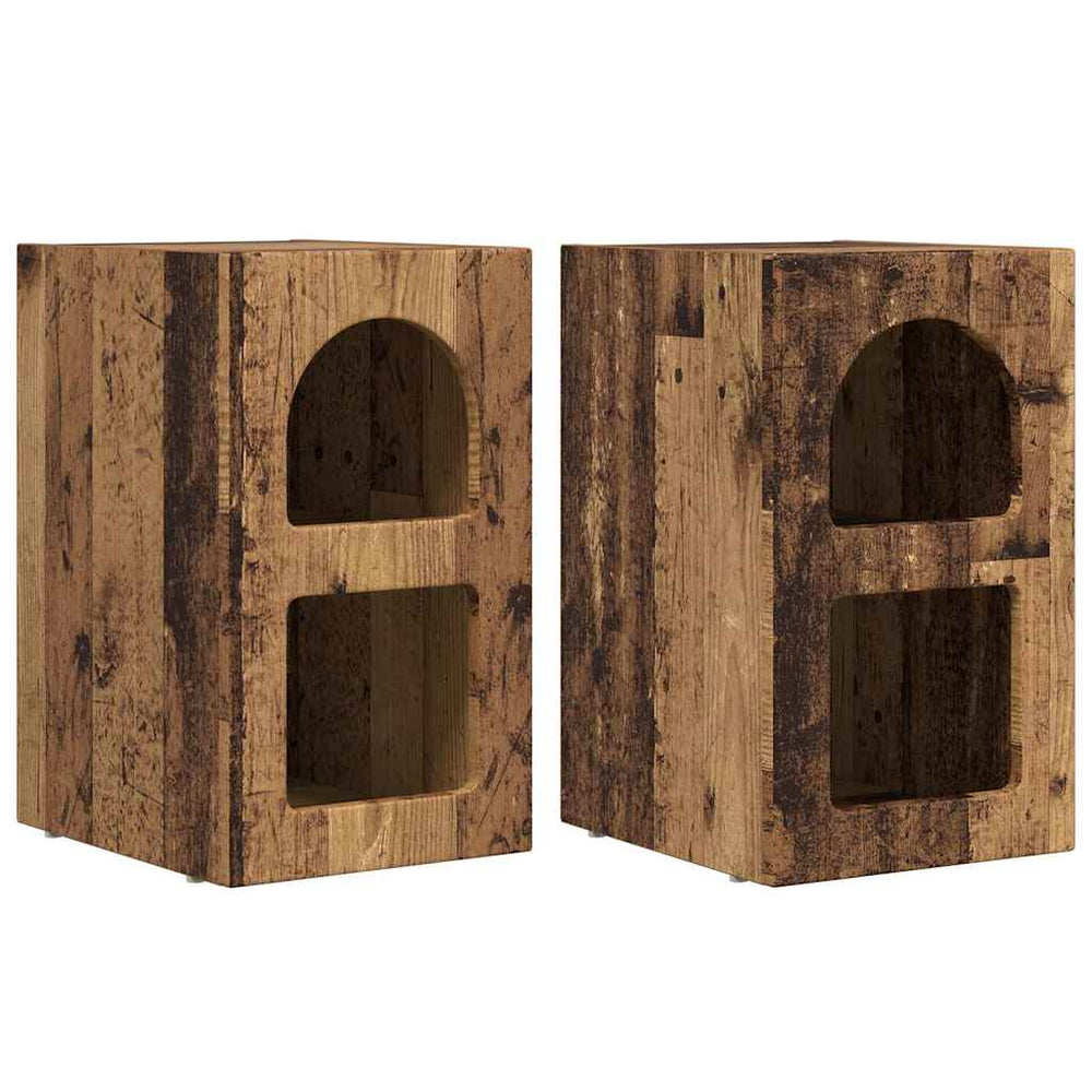 vidaXL Nightstand 2 pcs Reclaimed Wood 29.5 x 33.5 x 50 cm Engineered Wood
