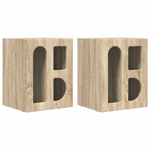 vidaXL Table de chevet 2 pcs Chêne Sonoma 40 x 35 x 50 cm Bois d'ingénierie