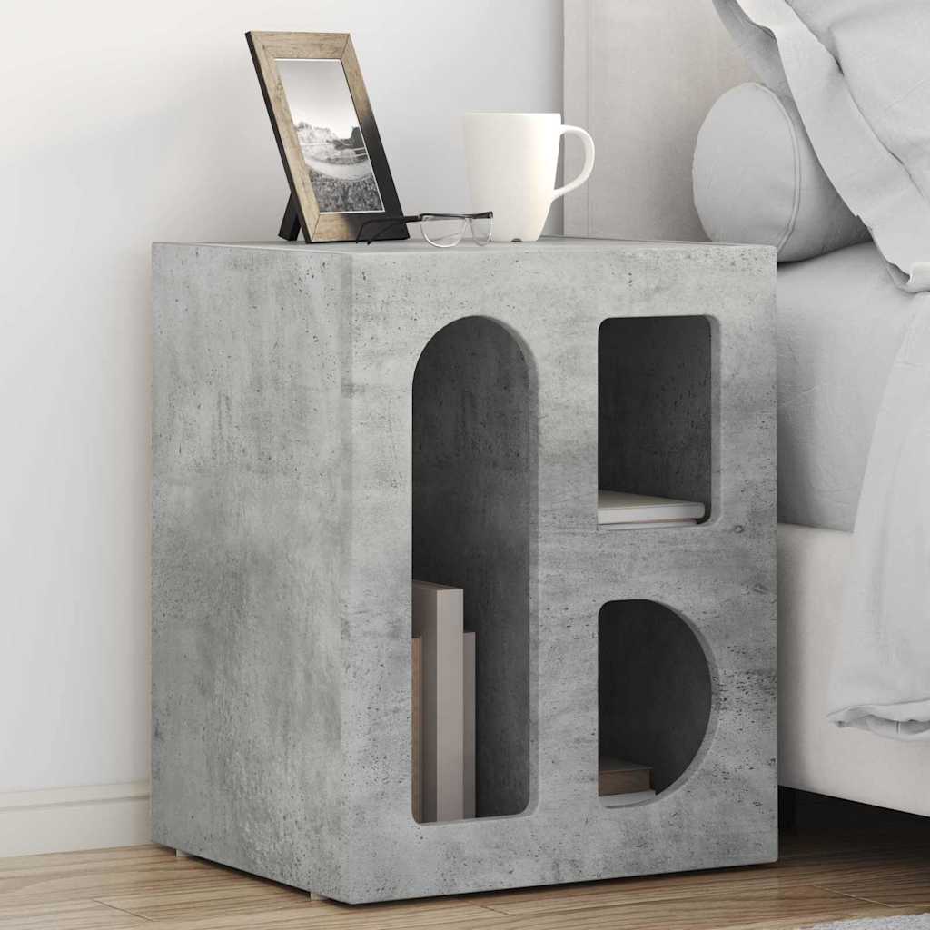 Nachttisch 2er Set Beton Grau