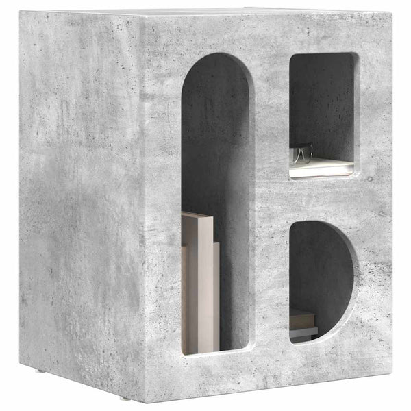 Nachttisch 2er Set Beton Grau