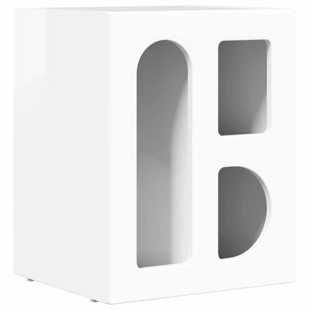 vidaXL Nightstand High Gloss White 40 x 35 x 50 cm Engineered Wood